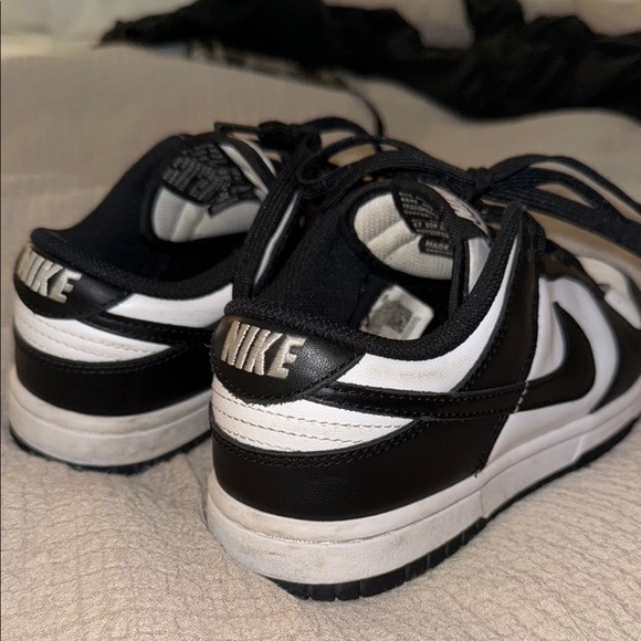 Nike Black and White Dunk Low Sneakers - Picture 3 of 4